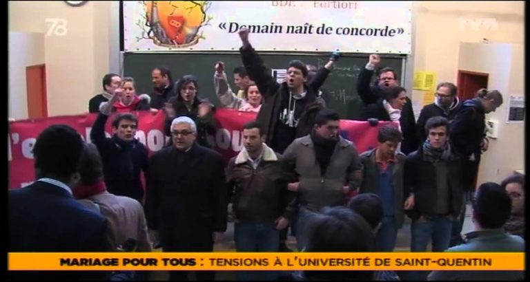 Le 7/8 – Le rapporteur de la loi sur le mariage pour tous évacué de l’UVSQ