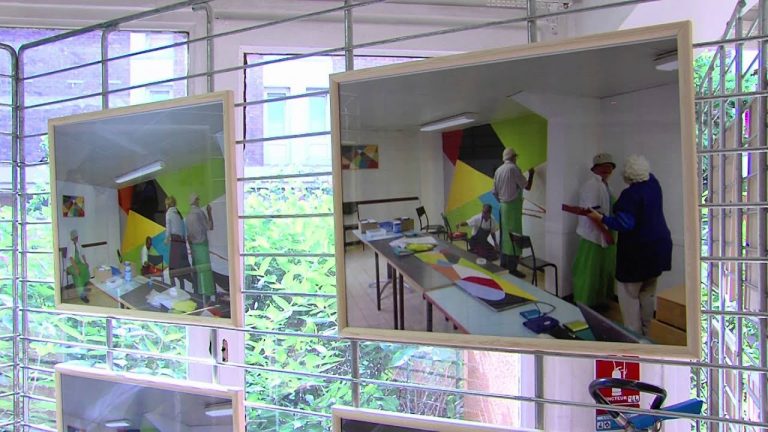 Peinture murale monumentale au foyer Adoma d’Elancourt