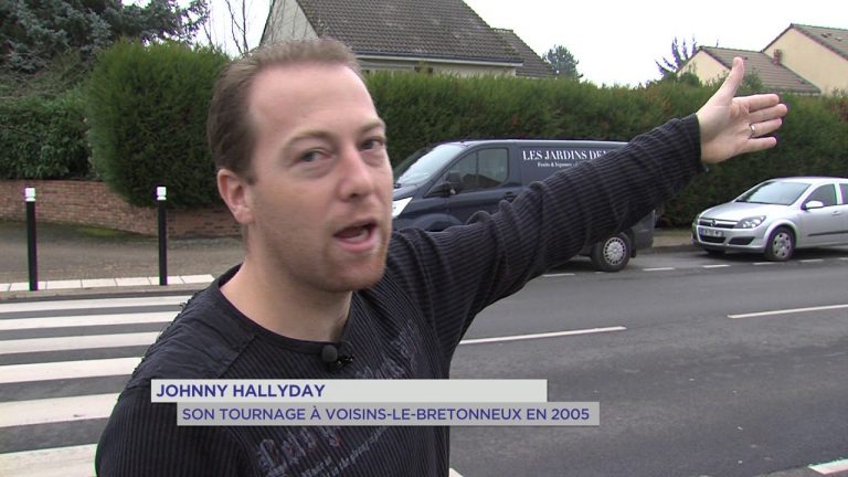 Johnny Hallyday : son tournage à Voisins-le-Bretonneux en 2005