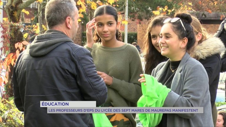 Éducation : les professeurs d&rsquo;EPS du lycée des sept mares de Maurepas manifestent