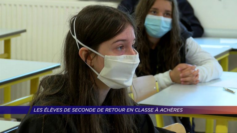 Les élèves de seconde de retour en classe à Achères