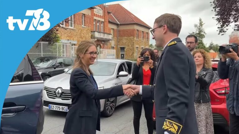 La ministre des Solidarité et des Familles Aurore Bergé à la PMI de Rambouillet