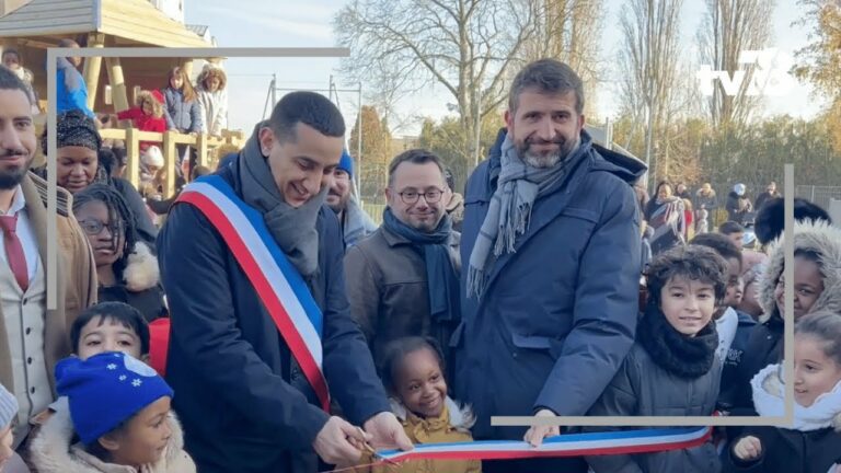 Une cour d’école écologique et inclusive a été inaugurée à Trappes