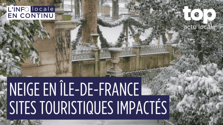 Neige et verglas en Île-de-France : fermetures de sites touristiques et fréquentation en recul ce mercredi 7 janvier