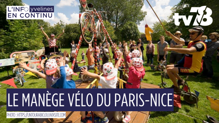 À Achères, le manège “Tour à biclou” fait pédaler les enfants au village du Paris-Nice 2026