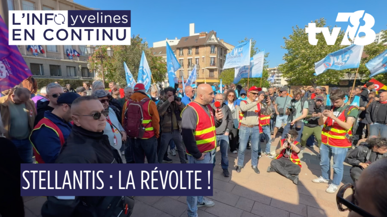 Stellantis Poissy : plus de 200 personnes réunies devant la mairie contre l’arrêt de la production automobile