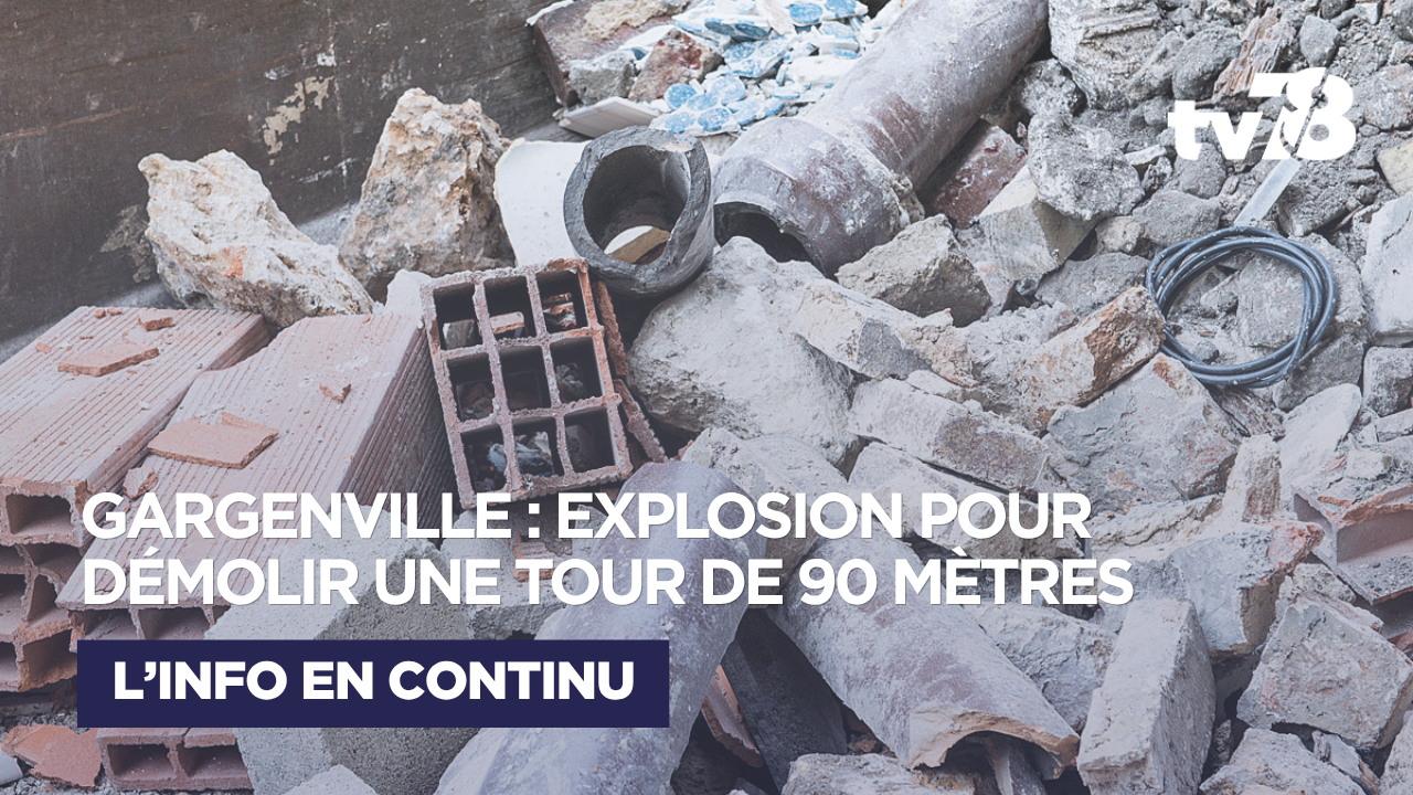 Gargenville : une impressionnante explosion pour démolir une tour de 90 mètres