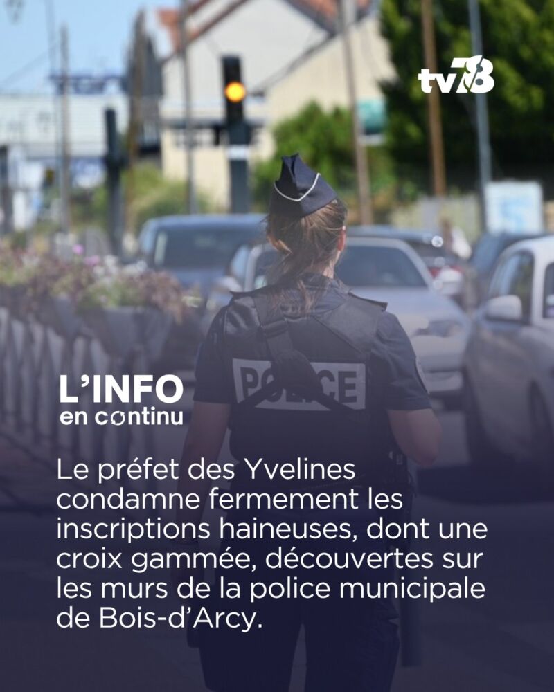Image for the Tweet beginning: Des inscriptions à caractère haineux,